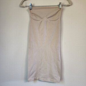 Victoria Secret Women Bodyshape Slip Spandex Sz L light Tan MicroNylon Blend